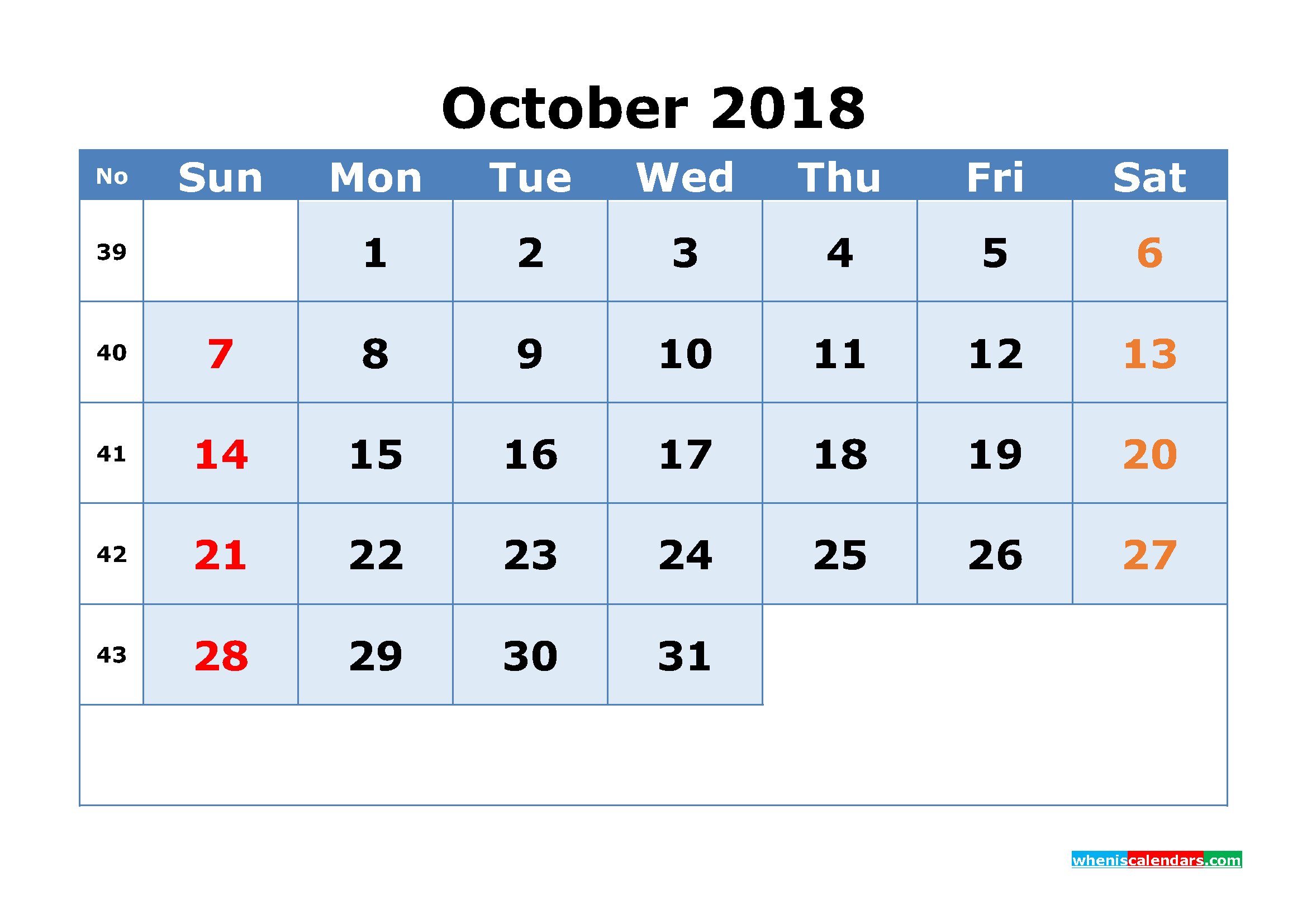 october-2018-calendar-with-week-numbers-printable-1-month-calendar