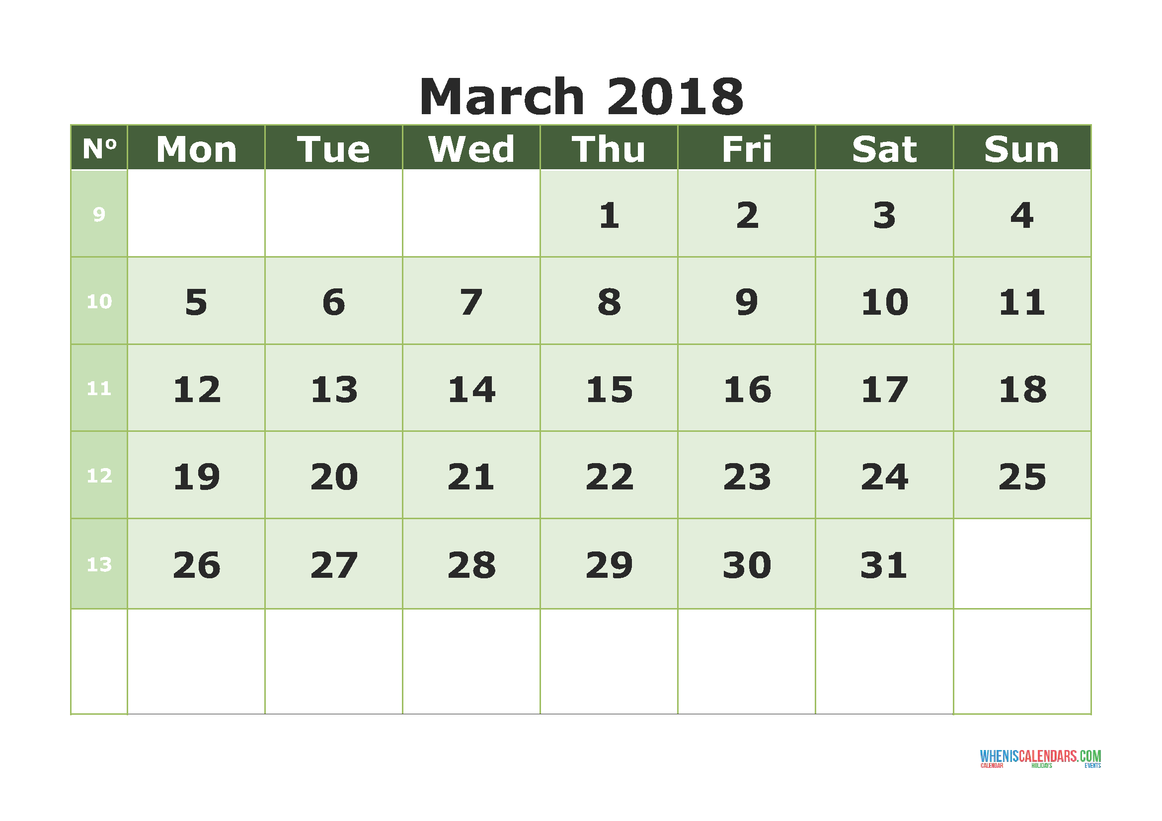 march-2018-printable-calendar-free-printable-calendar-templates