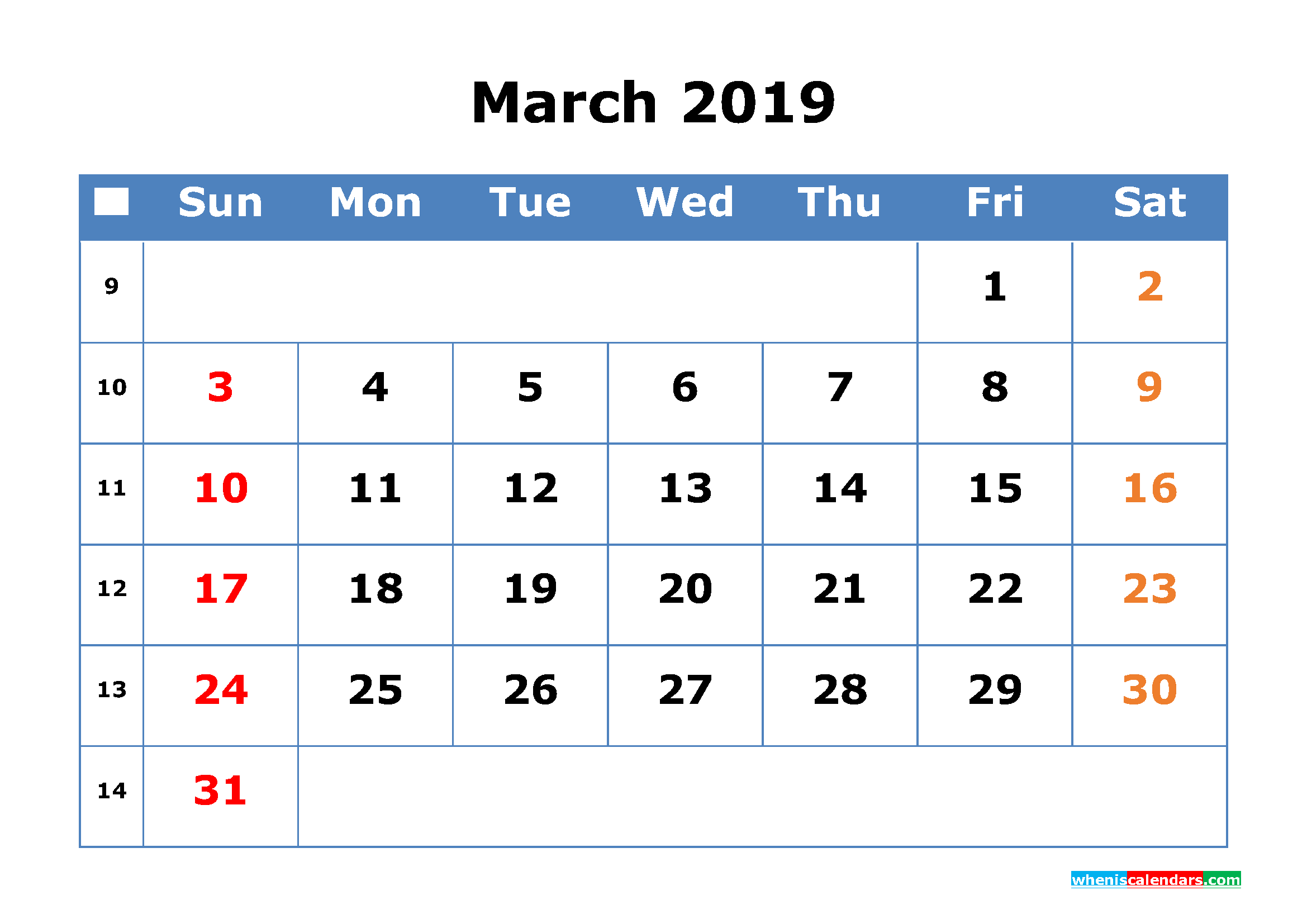 printable-calendar-2019-march-with-week-number