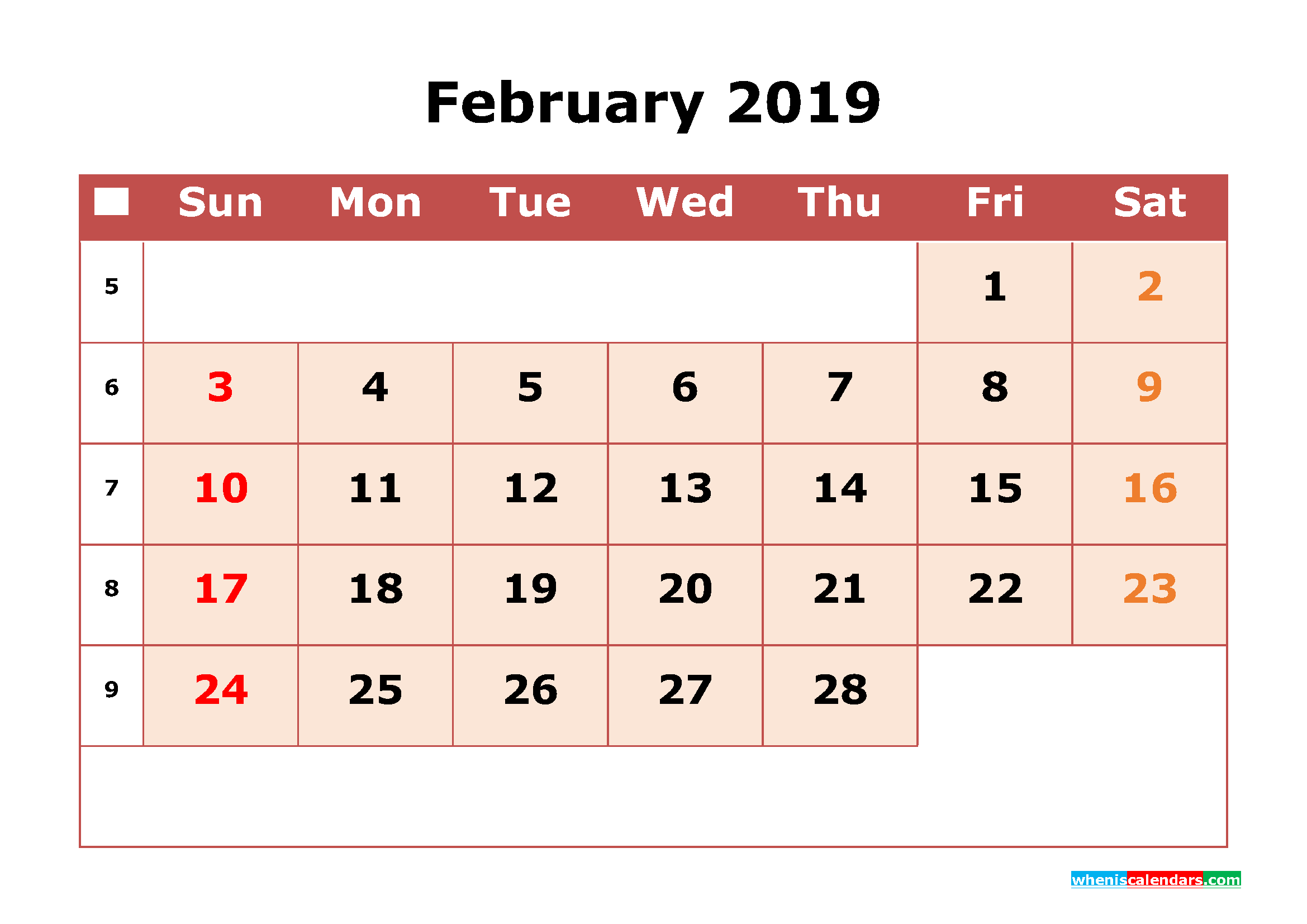 2019-printable-calendar-february-with-week-numbers