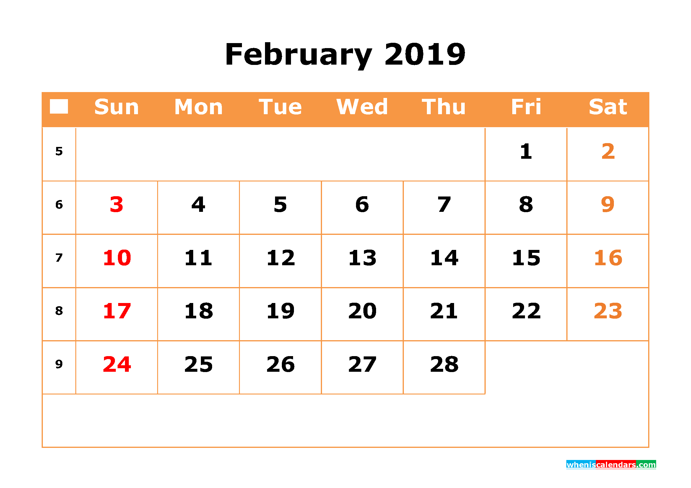 february-2019-calendar-with-week-numbers-printable