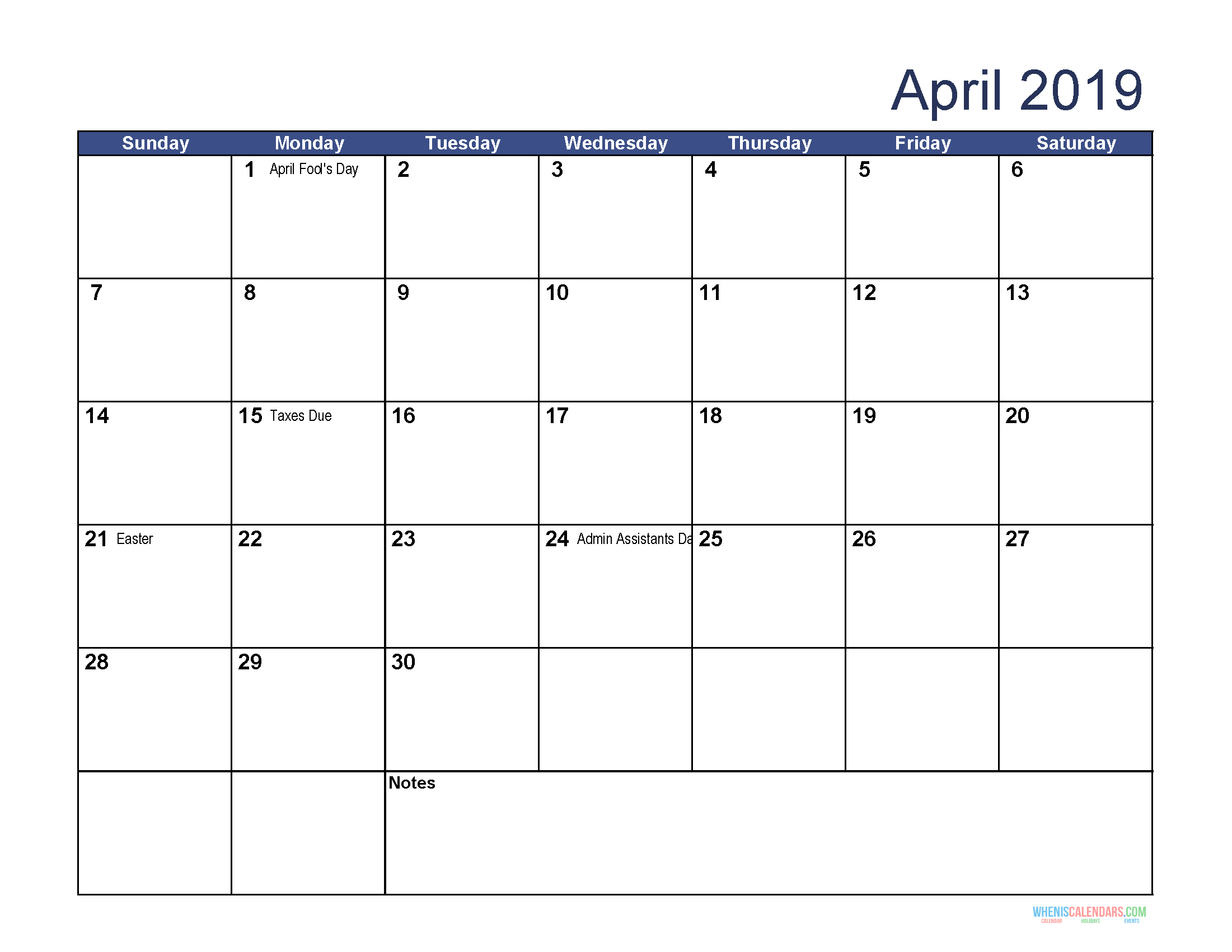 free-download-printable-april-2019-calendar-with-holidays