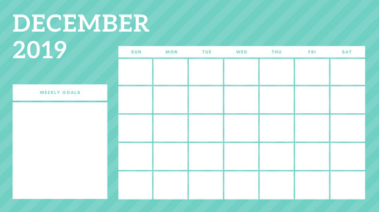 December Calendar Template from www.wheniscalendars.com