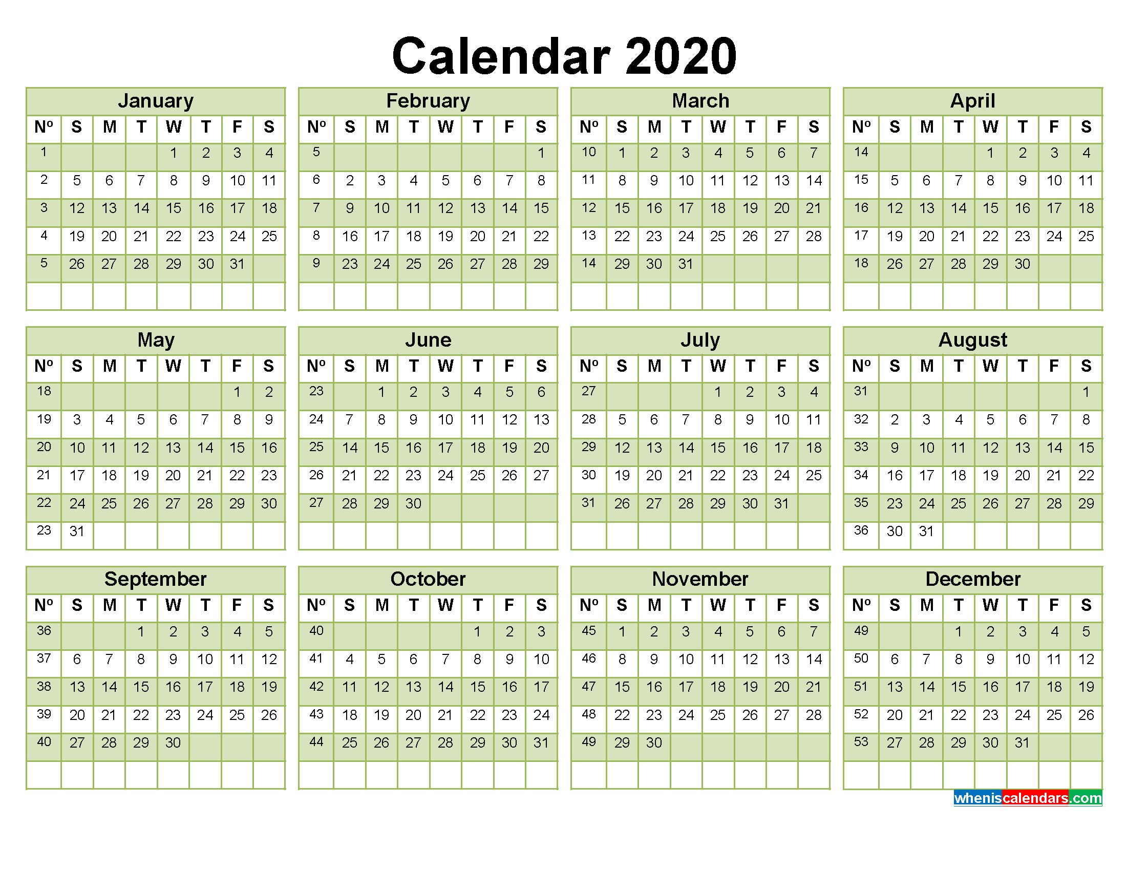 printable-calendar-with-week-numbers-2020-word-pdf