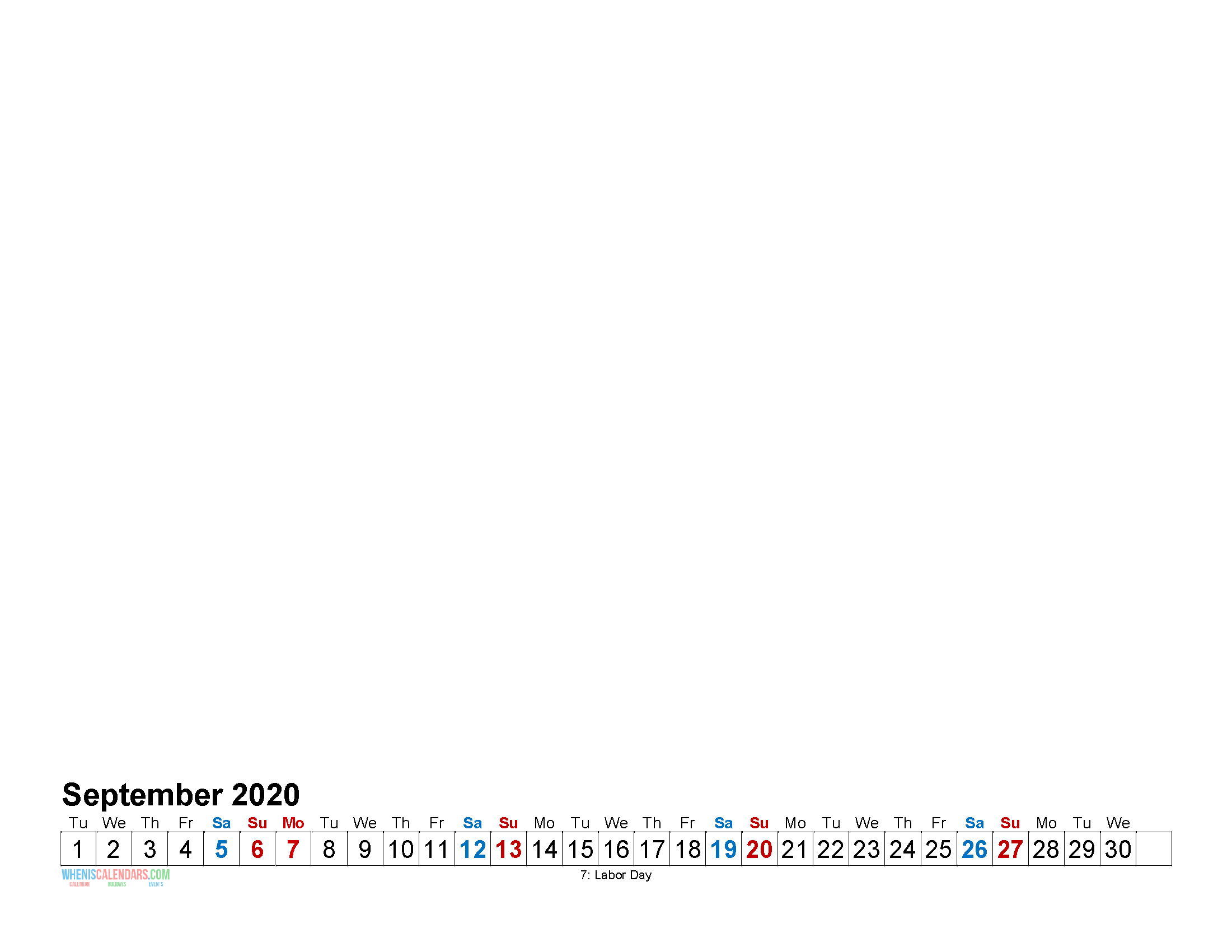 Printable Photo Calendar September 2020 Monthly Calendar with Holidays