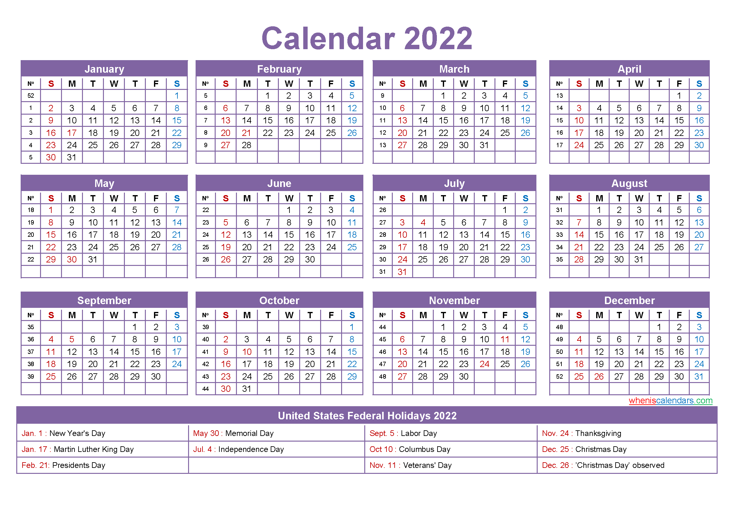 Computer Calendar 2022 Computer Desktop Calendar 2022 With Holidays