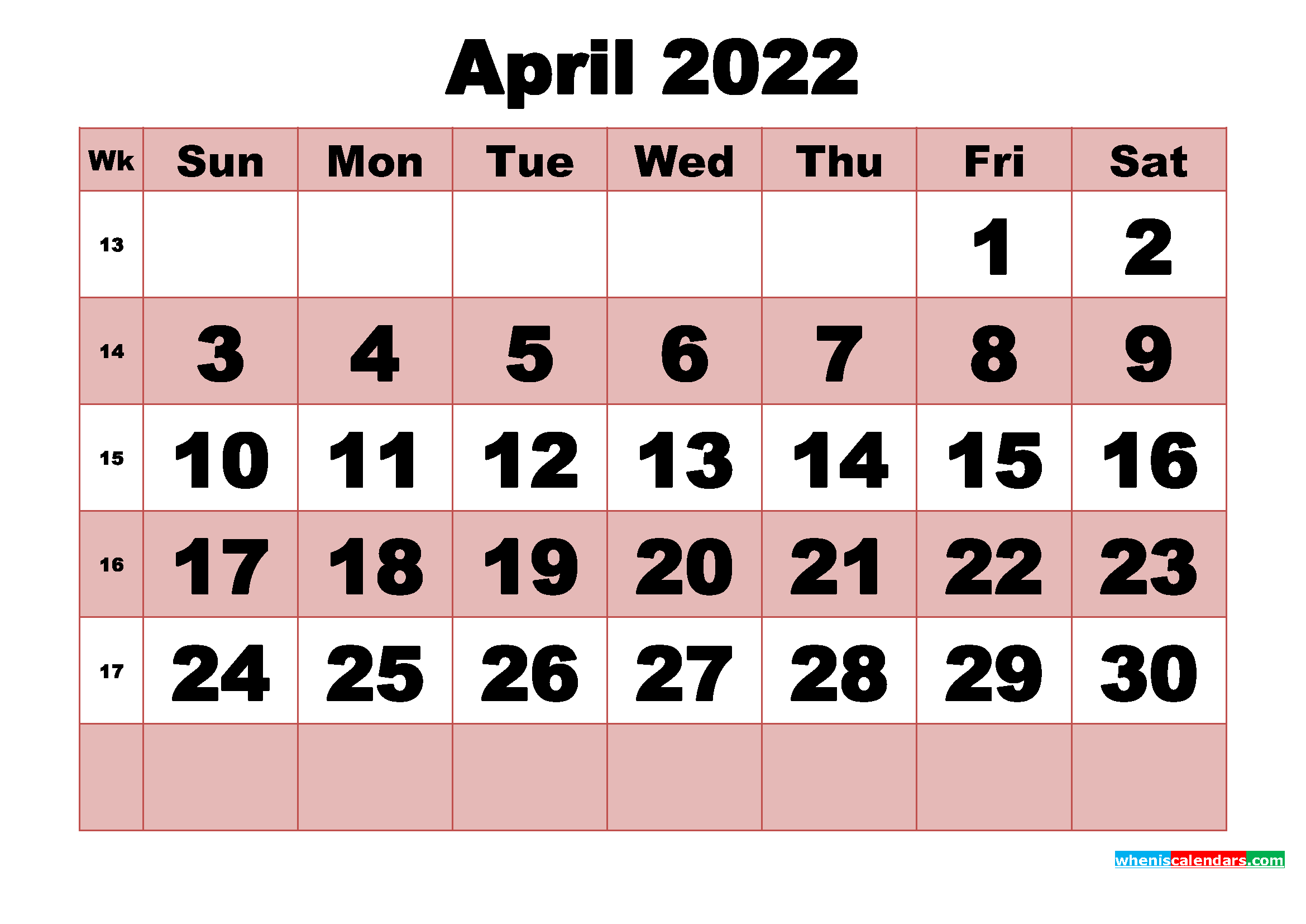 free-printable-monthly-calendar-april-2022