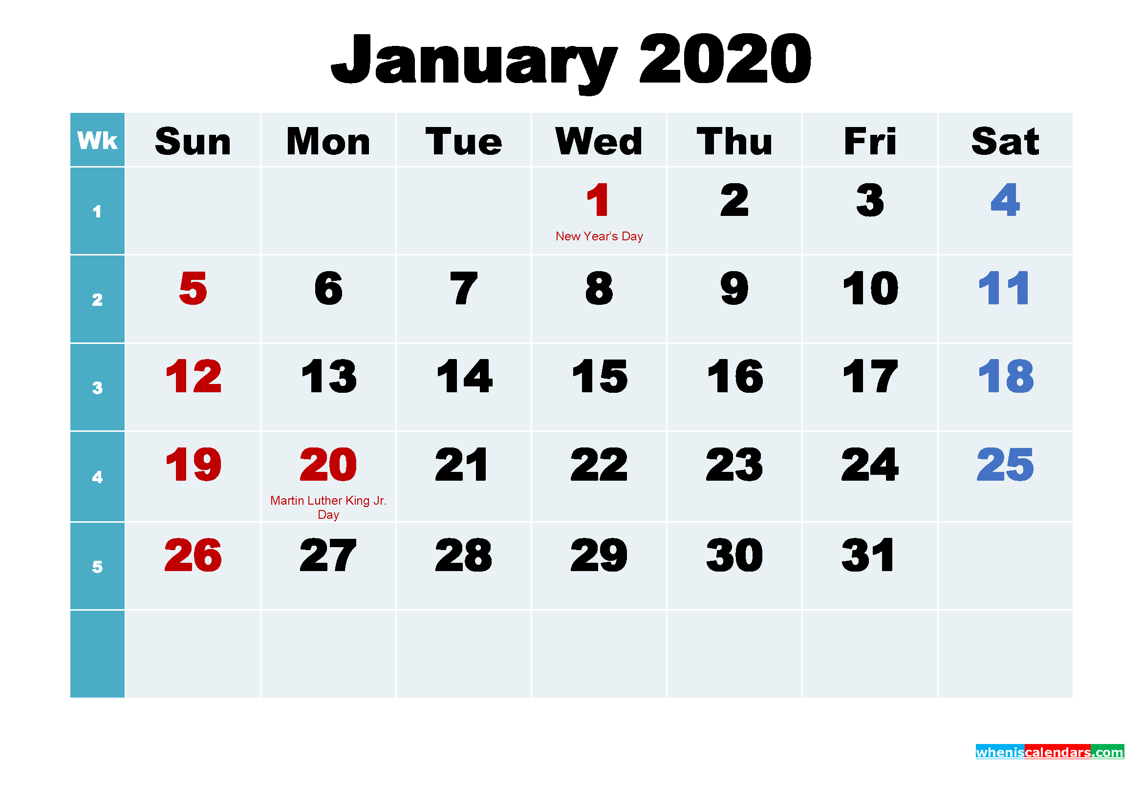 free-january-2020-printable-calendar-with-holidays