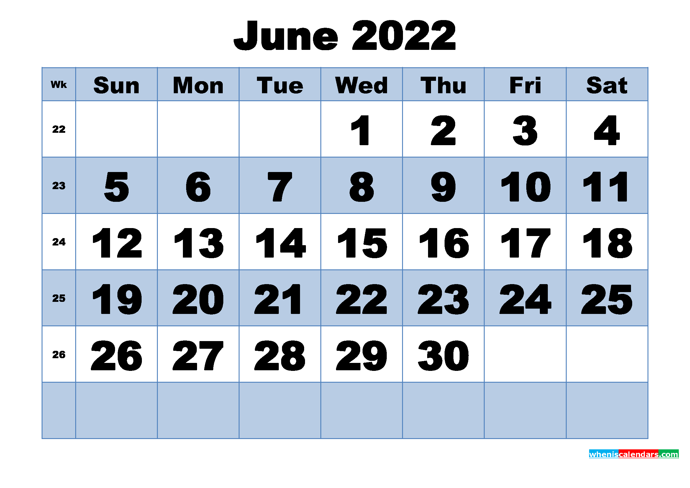 Calendar 2022 With Week Numbers Free Letter Templates