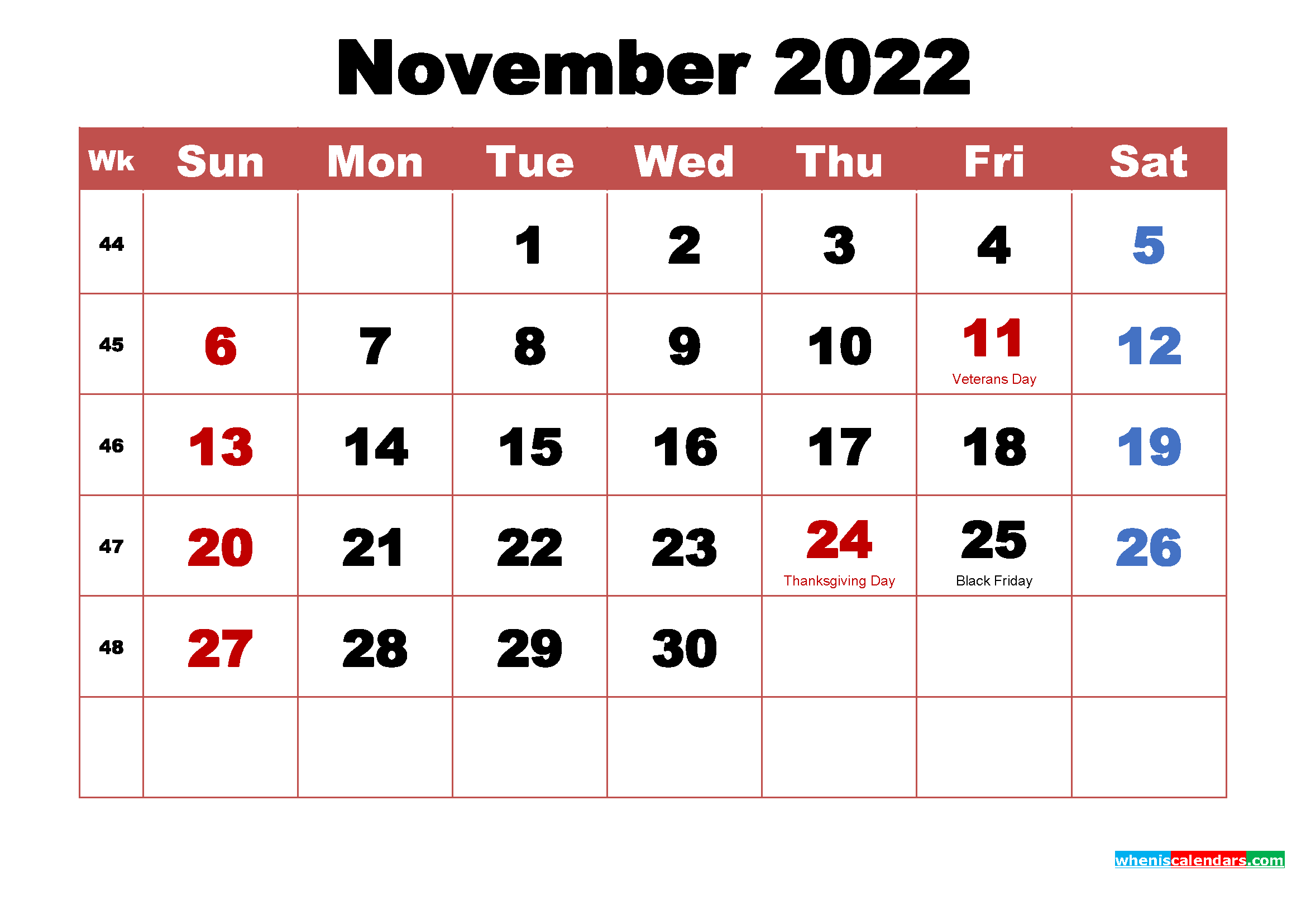 Free Printable Desktop Calendar 2022 PDF and Image