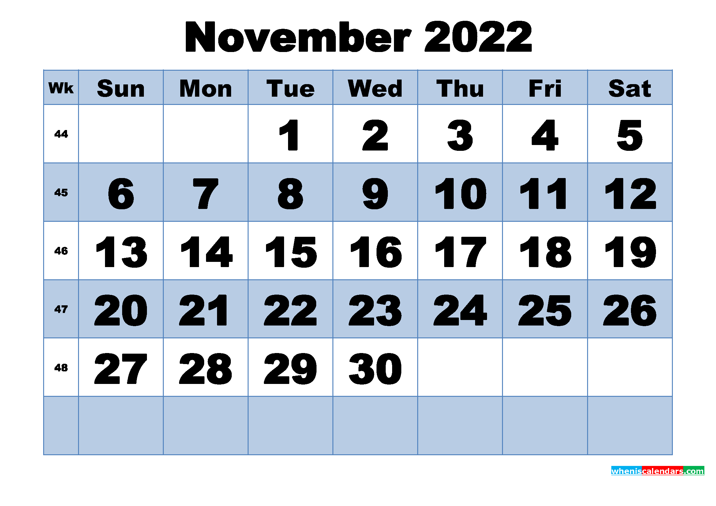 november 2022 calendar free printable calendar templates november
