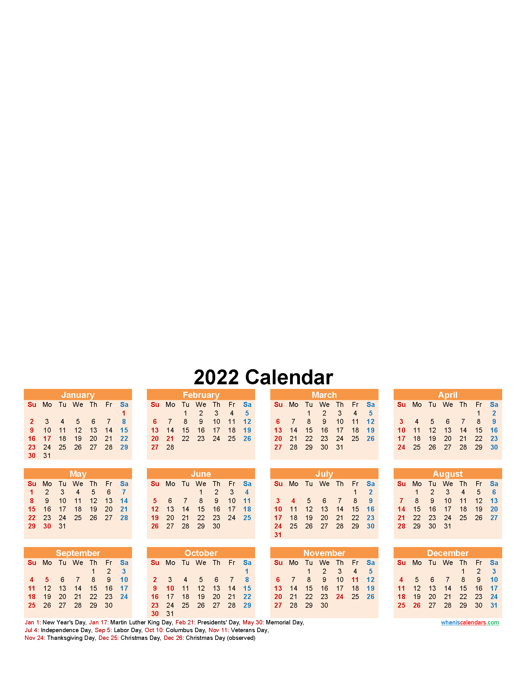 Customized Calendar 2022 Free.Create Your Own Photo Calendar Online Free 2022 Template No F22y14