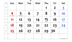 April 2021 Printable Calendar with Holidays