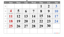 April 2021 Printable Calendar with Holidays