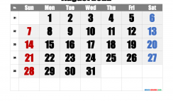 August 2022 Printable Calendar with Holidays