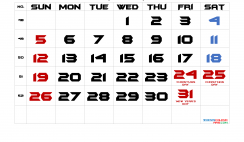 December 2021 Printable Calendar with Holidays
