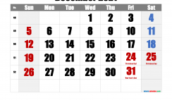 December 2021 Printable Calendar with Holidays