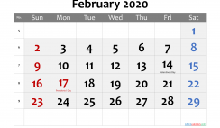Free Printable 2020 Monthly Calendar with Holidays (Candana 6)