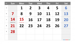 February 2021 Printable Calendar with Holidays