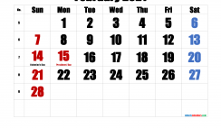 Printable February 2021 Calendar with Holidays