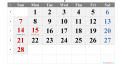 Free Printable February 2021 Calendar