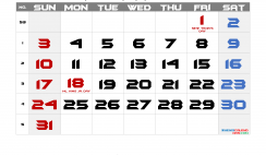 Printable January 2021 Calendar with Holidays