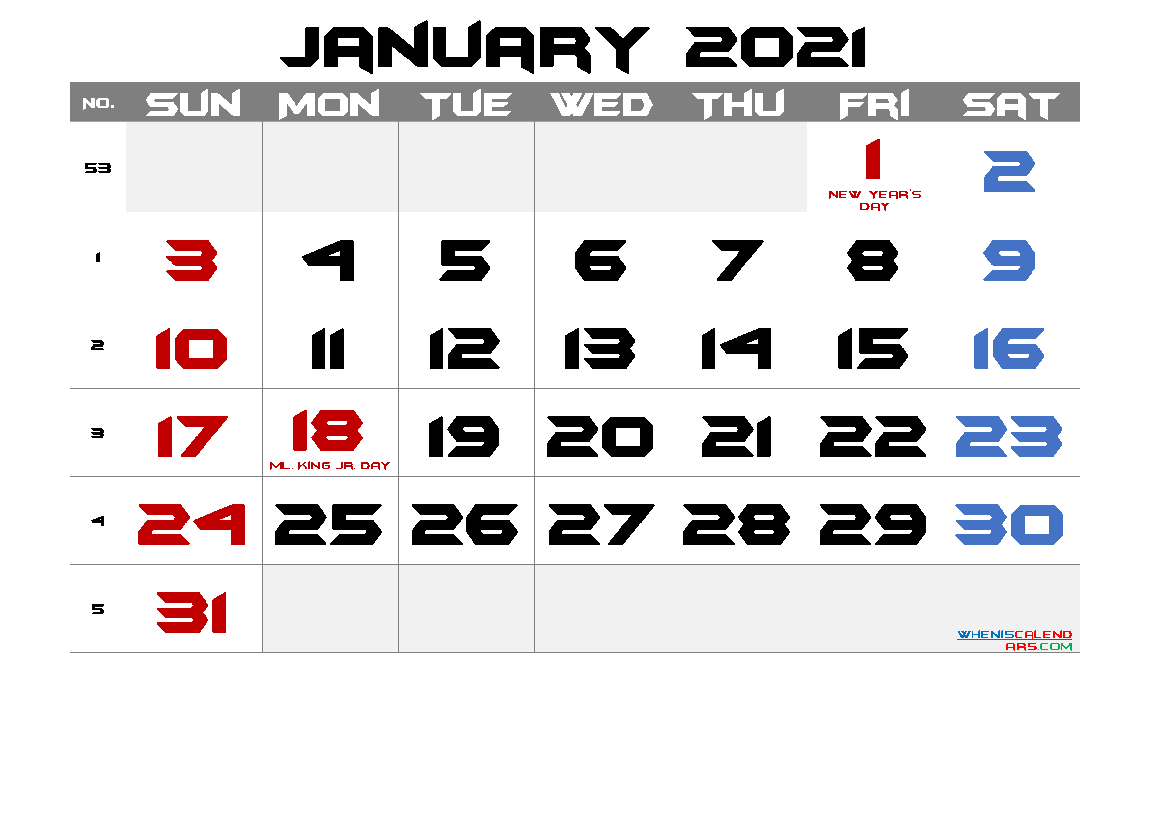Free Download Calendar January 2021 / January 2021 ...