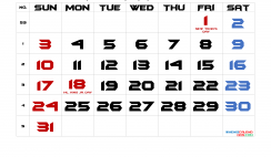 January 2021 Printable Calendar with Holidays