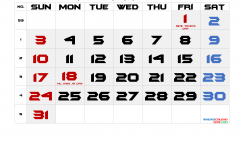 Free Printable January 2021 Calendar with Holidays