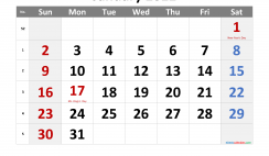 January 2022 Printable Calendar with Holidays