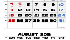 Free Printable July 2021 Calendar