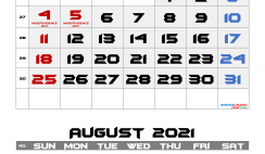 Printable July 2021 Calendar with Holidays