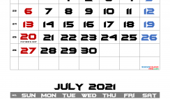 Free Printable June 2021 Calendar with Holidays