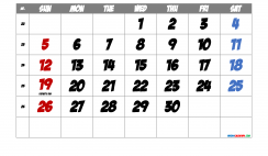 June 2022 Printable Calendar with Holidays
