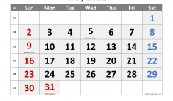 May 2021 Printable Calendar with Holidays
