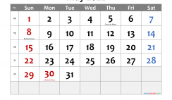 Free May 2022 Calendar Printable