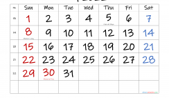 May 2022 Printable Calendar with Holidays