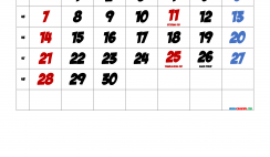 November 2021 Printable Calendar with Holidays