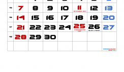 Free Printable November 2021 Calendar with Holidays