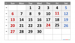 November 2022 Printable Calendar with Holidays