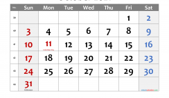 Printable October 2021 Calendar with Holidays