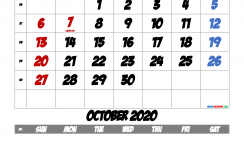 September 2020 Printable Calendar with Holidays