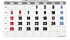 Free Printable September 2021 Calendar with Holidays