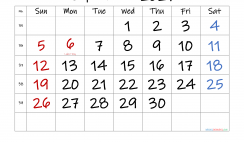 September 2021 Printable Calendar with Holidays