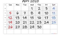 Free Printable April 2020 Calendar with Week Numbers