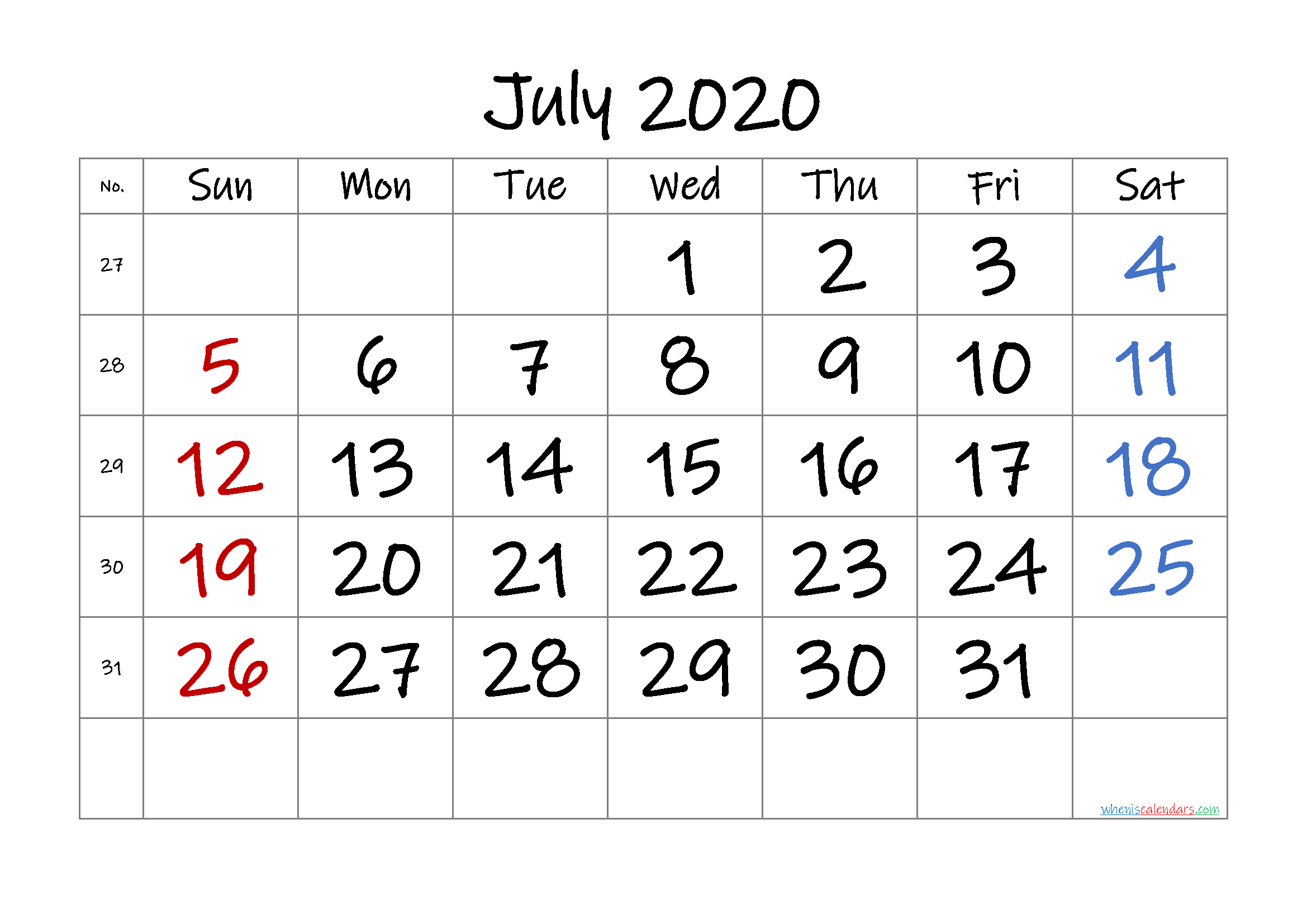 free-july-2020-calendar-6-templates