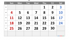 Printable April 2021 Calendar with Week Numbers