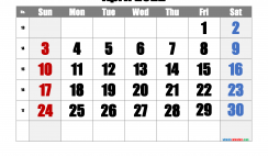 Free April 2022 Calendar with Week Numbers