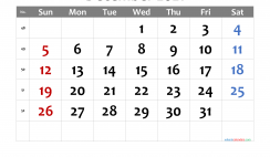 Free Printable December 2021 Calendar with Week Numbers