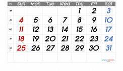 Printable December 2022 Calendar with Week Numbers
